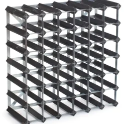 Vinstativ 42 flasker svart ask