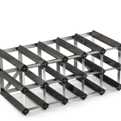 Vinstativ 15 flasker svart ask