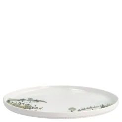 Vinter tallerken flat rett kant 26 cm Ildfast porselen hvit