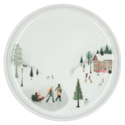 Vinter tallerken flat rett kant15,5 cm Ildfast porselen hvit