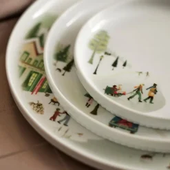 Vinter tallerken flat rett kant15,5 cm Ildfast porselen hvit