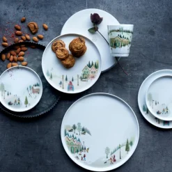 Vinter tallerken flat rett kant15,5 cm Ildfast porselen hvit