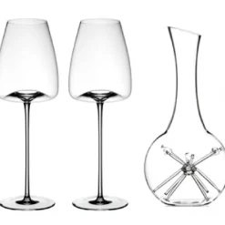Vision star mini dekanteringskaraffel sett m/to straight vinglass