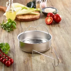 Vitavit dampkurv m/stativ til trykkoker 22 cm perforert