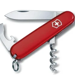 Waiter lommekniv 84mm 9 funksjoner rød