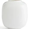 White Folia rund vase 21 cm