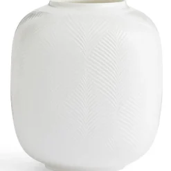White Folia rund vase 21 cm