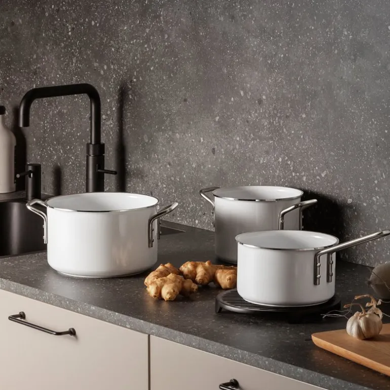 White Line grytesett 3 deler keramisk Slip-Let® belegg