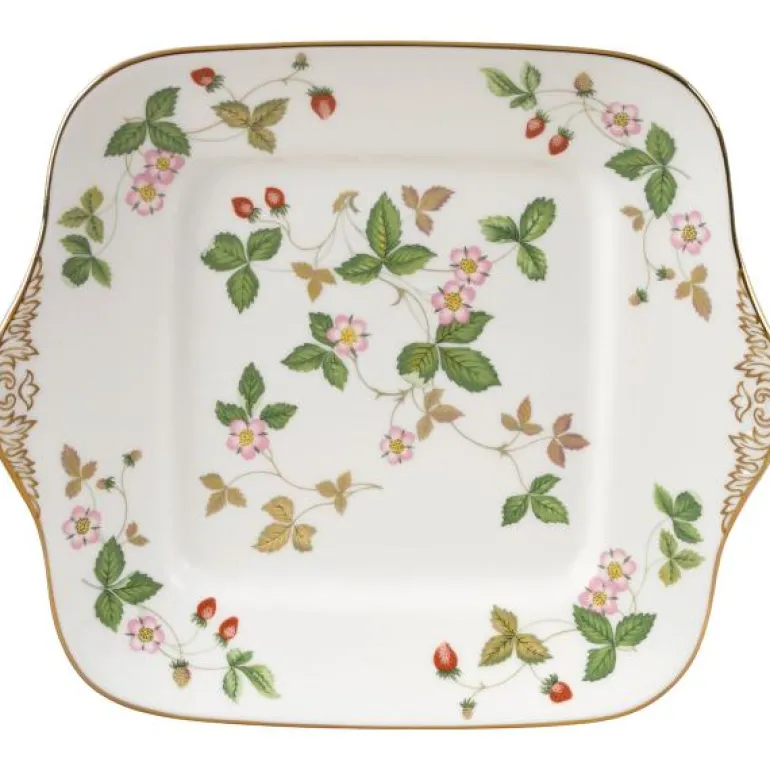 Wild Strawberry serveringsfat firkantet 27 cm