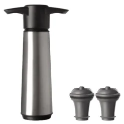 Wine Saver 3 stk svart/sølv