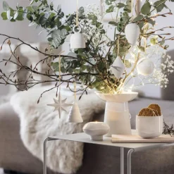 Winter Glow ornament dråpe 5x8 cm