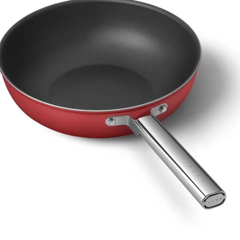 Wokpanne 30 cm rød