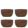 Wood eggeglass 5x3 cm 4 stk natur