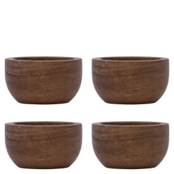 Wood eggeglass 5x3 cm 4 stk natur