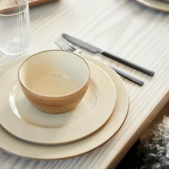 Wood middagstallerken 27 cm wood/sand