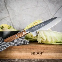 Wood santokukniv 16,5 cm sølv