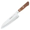 Wood santokukniv m/ luftlommer 16,5 cm blank/natur