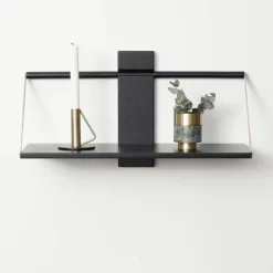 Wood wall hylle 24x18x30 cm svart