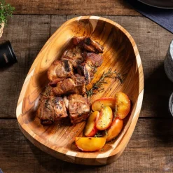 Wooden board bolle 37x30 cm teak