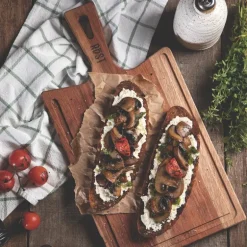 Wooden board skjære- og serveringsfjøl 40x21 cm brun