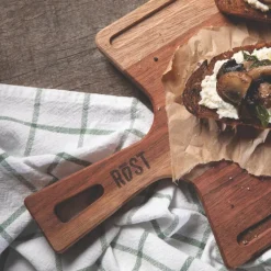 Wooden board skjære- og serveringsfjøl 40x21 cm brun