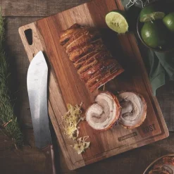 Wooden board skjære- og serveringsfjøl 40x28 cm brun