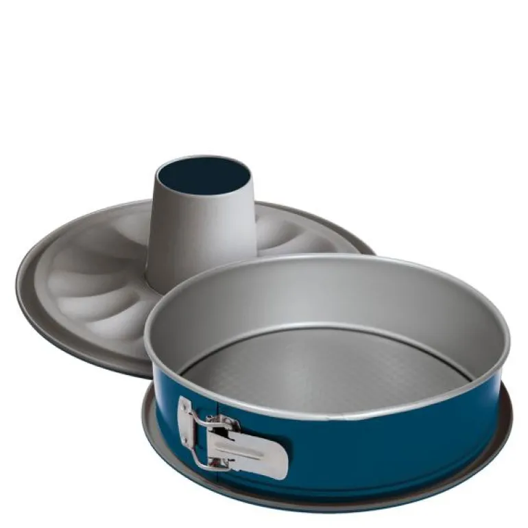 Xbake springform panne m/ to bunner 26 cm blå