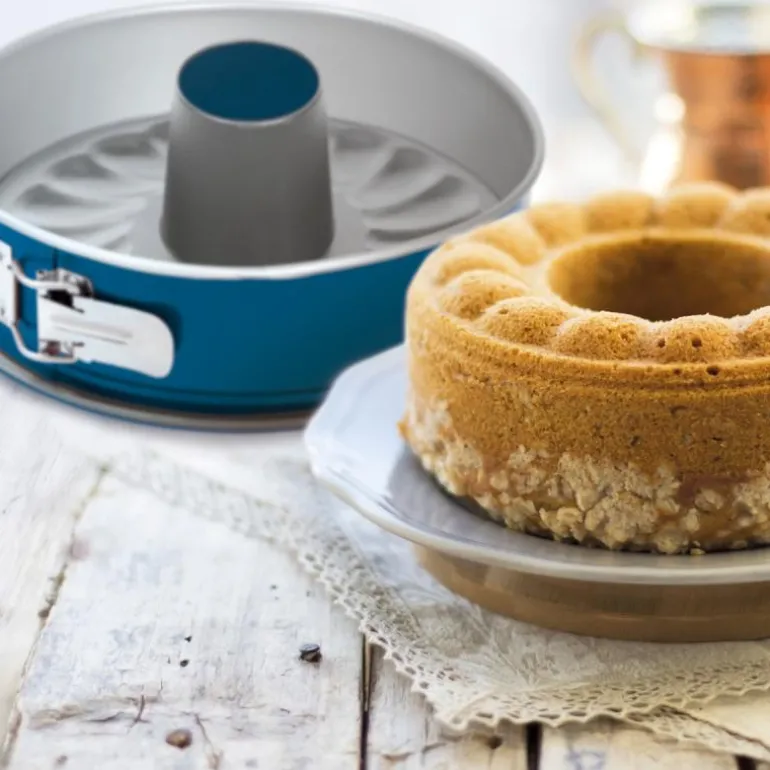 Xbake springform panne m/ to bunner 26 cm blå